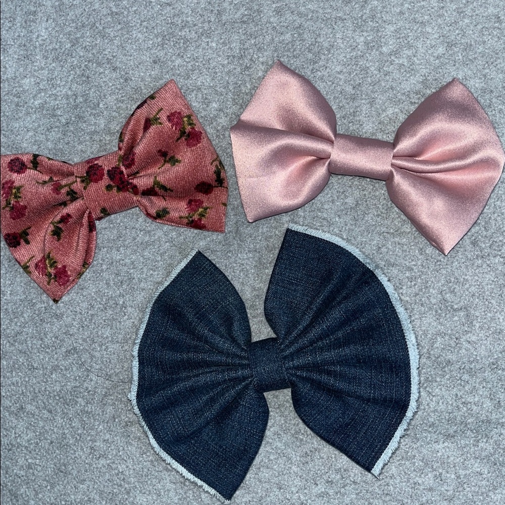 Kawaii Coquette Hairbow Bundle Lot Preppy Cottagecore Fabric - Picture 8 of 10